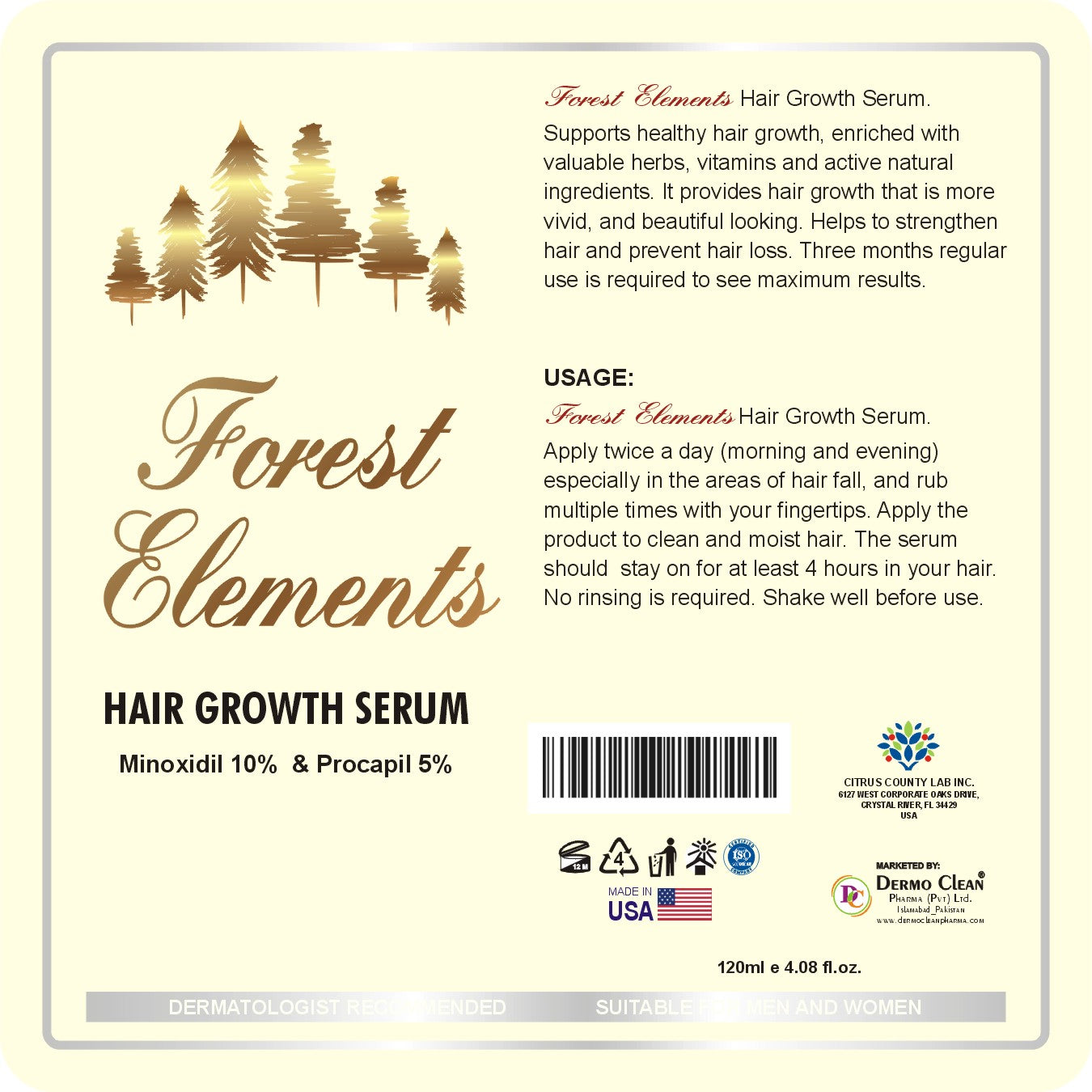 Hair Serum for Hair Growth I Fast-Acting Regrowth Solution for Men & Women 120ml